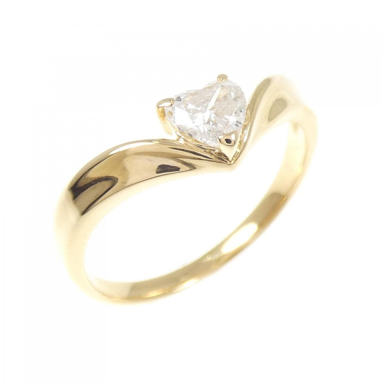 K18YG ハート ダイヤモンド リング 0.31CT