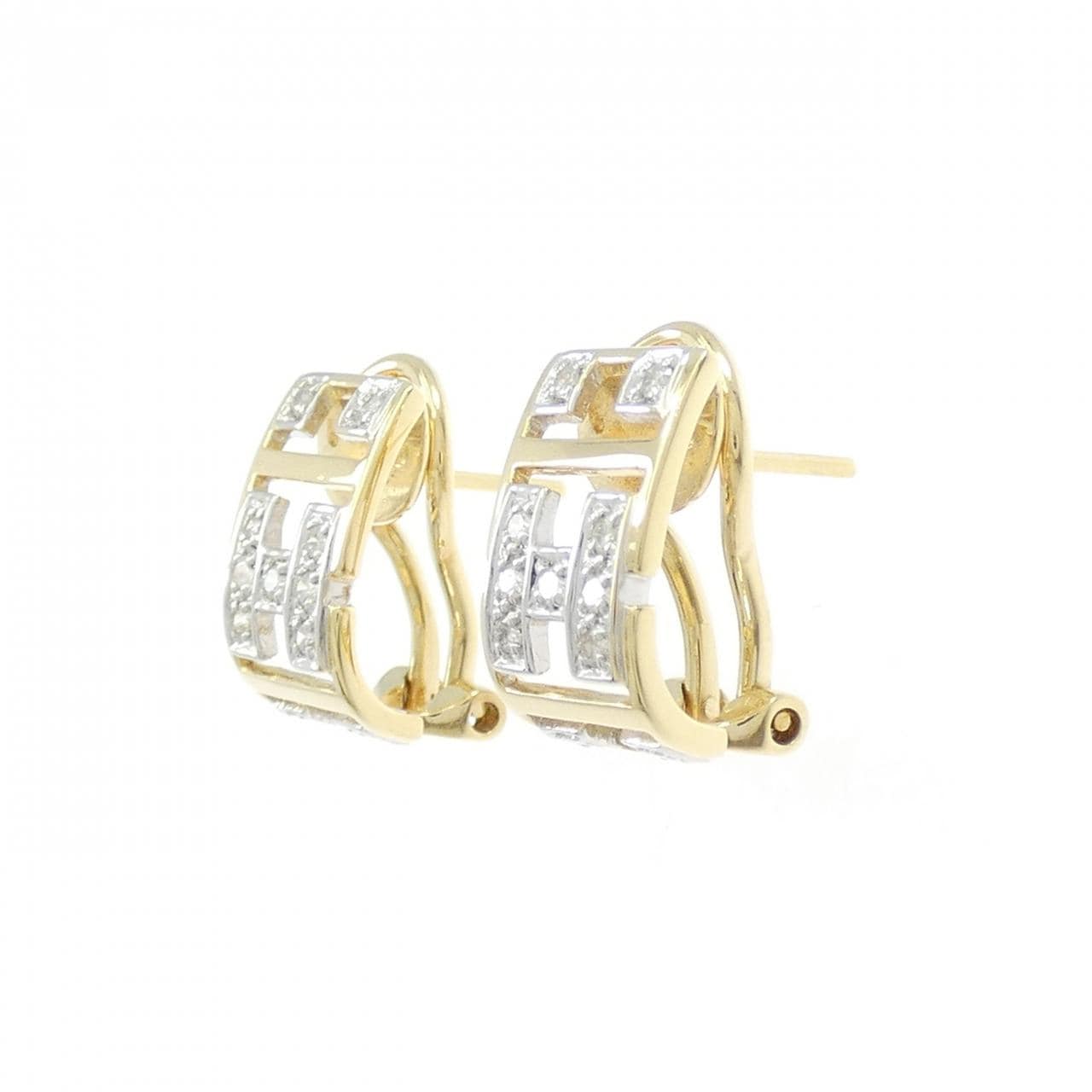 K18YG/K18WG ダイヤモンド ピアス 0.24CT