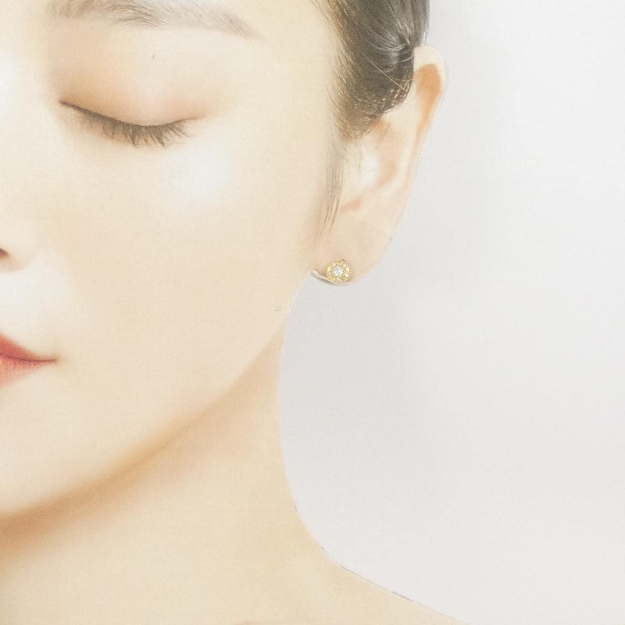 K18YG ダイヤモンド ピアス 0.18CT