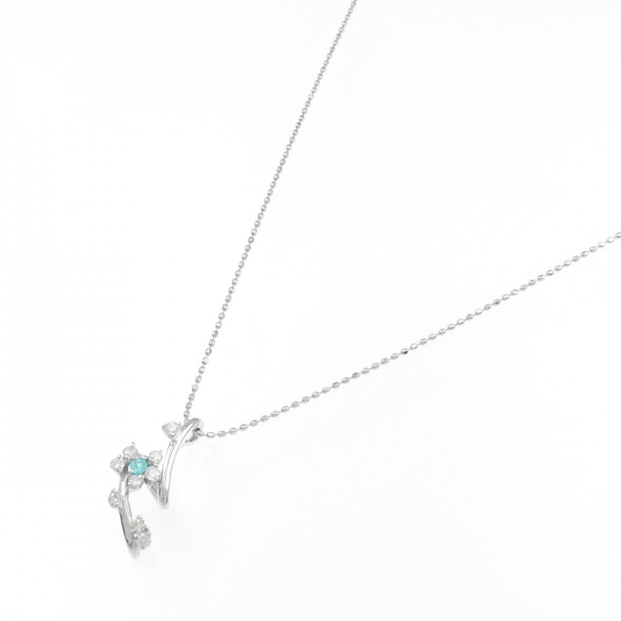 K18WG トルマリン ネックレス 0.04CT