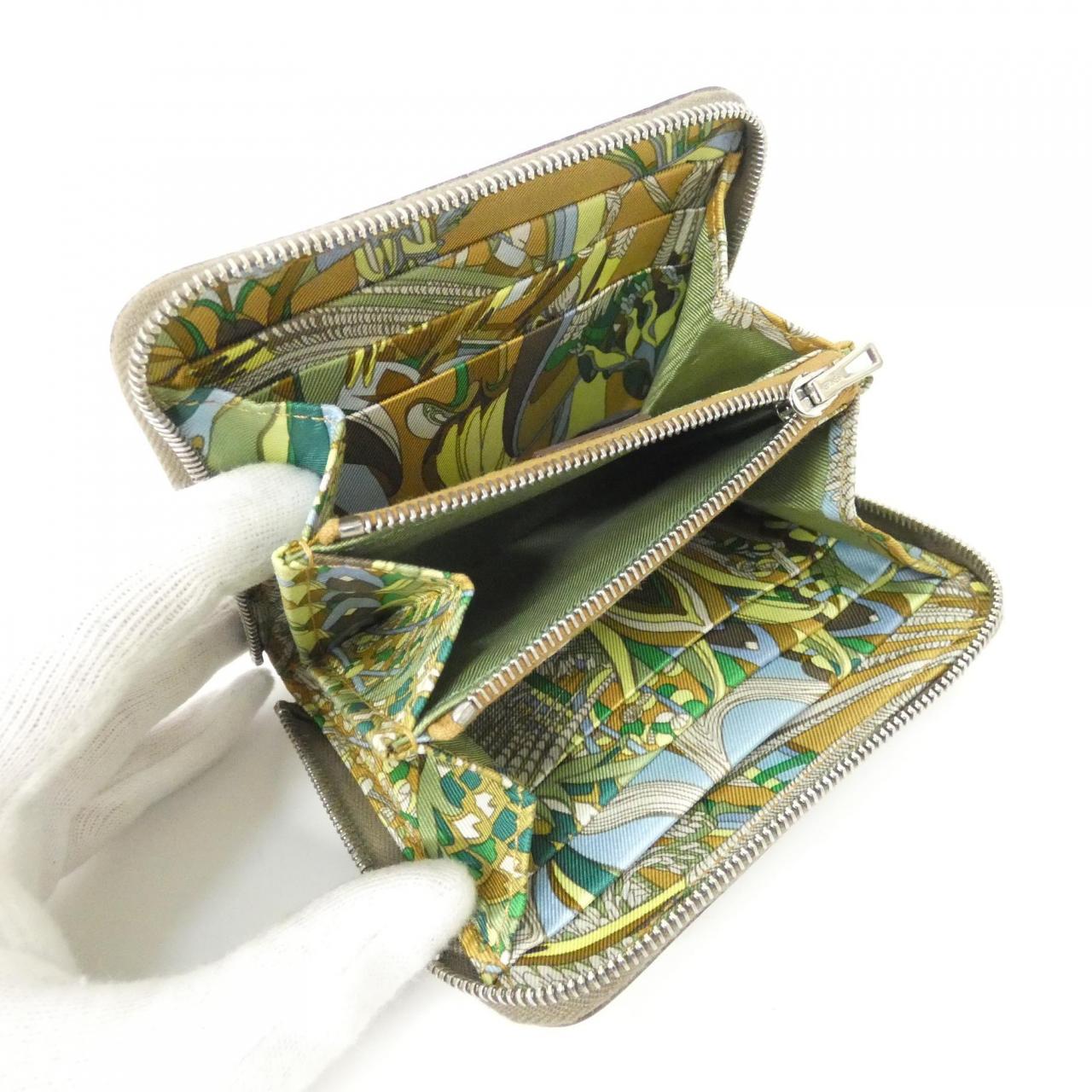 エルメス FANTAISIE BOTANIQUE シルク イン コンパクト 080204CK 財布