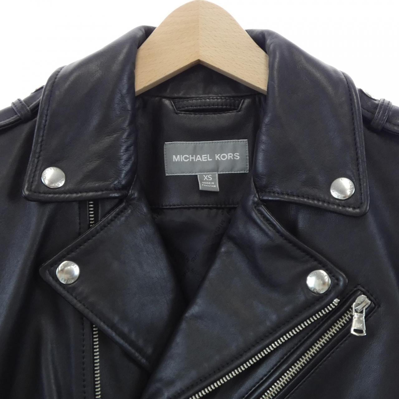 マイケルコース MICHAEL KORS レザーライダースジャケット