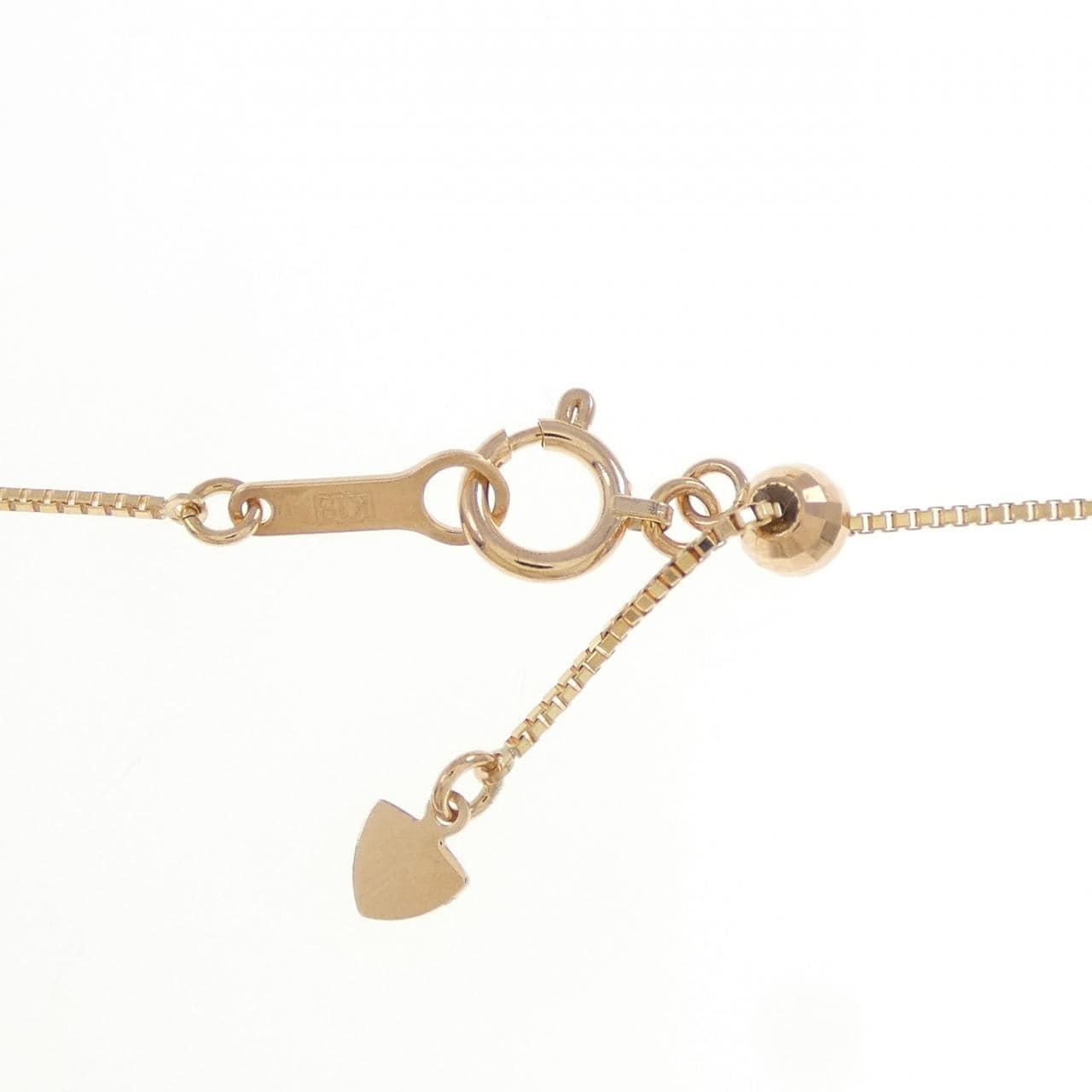 750PG/K18PG ダイヤモンド ネックレス 0.16CT