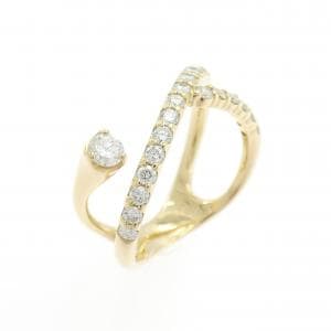K18YG ダイヤモンド ピンキーリング 0.35CT