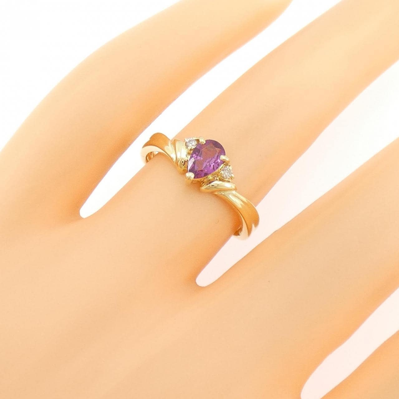 K18YG ガーネット リング