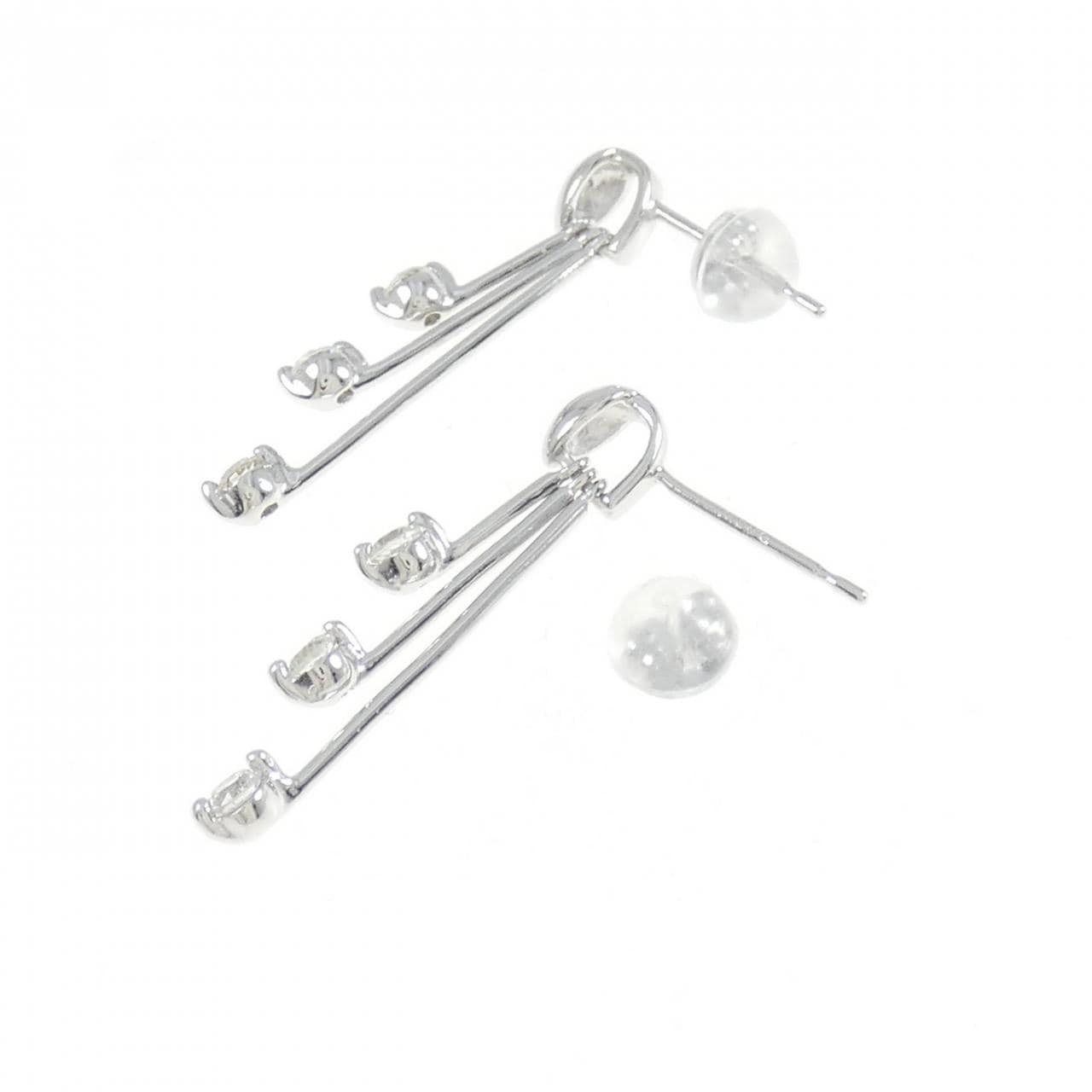 K18WG ダイヤモンド ピアス 0.50CT
