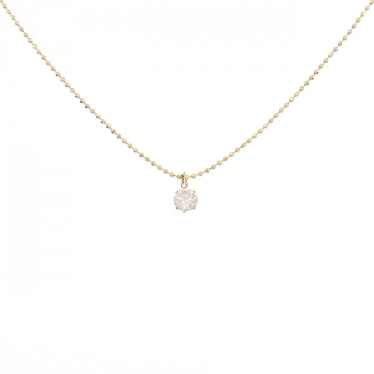 K18YG单钻鑽石項鍊 0.45 克拉