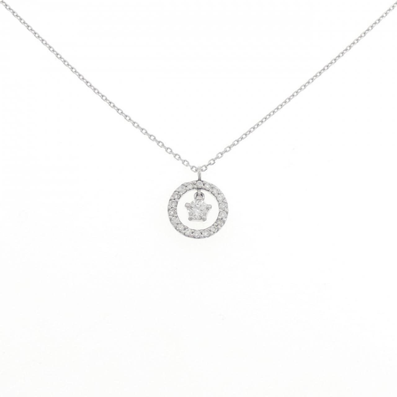 K18WG ダイヤモンド ネックレス 0.081CT