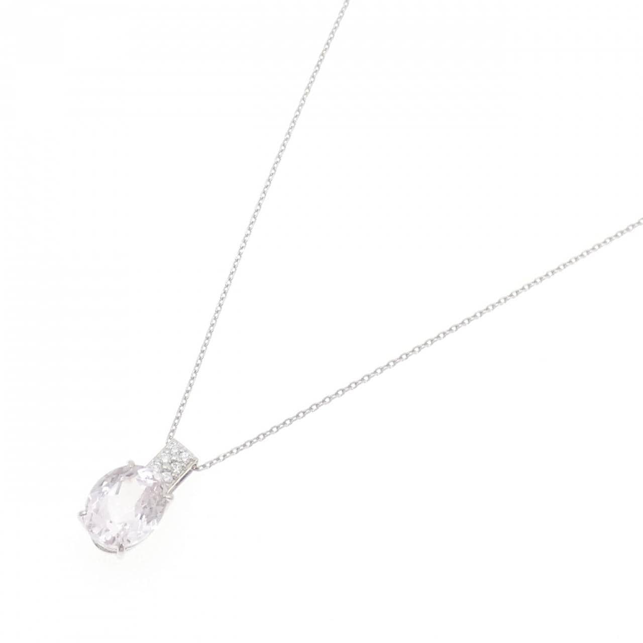 K18WG クンツァイト ネックレス 6.24CT