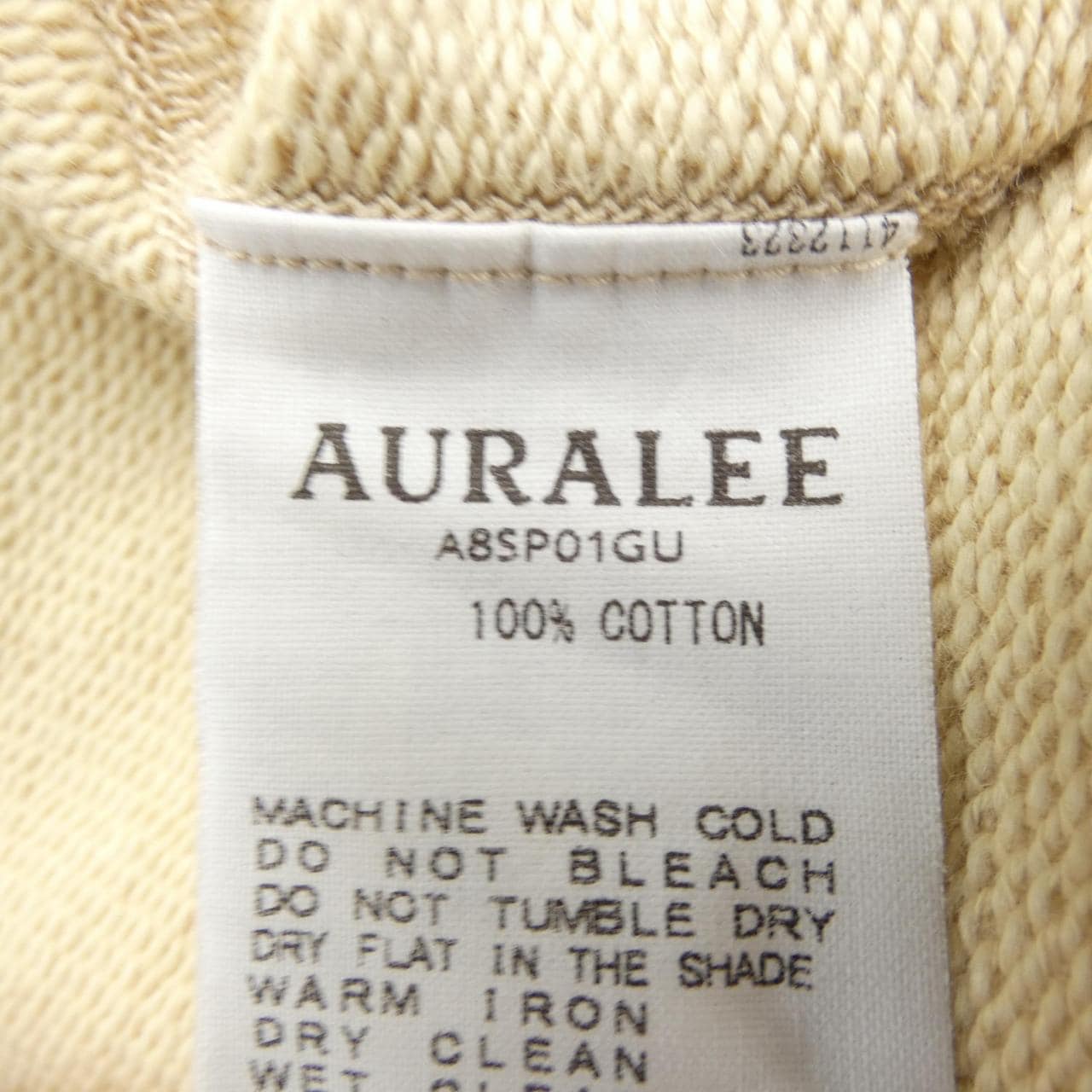 オーラリー AURALEE A8SP01GU パーカー