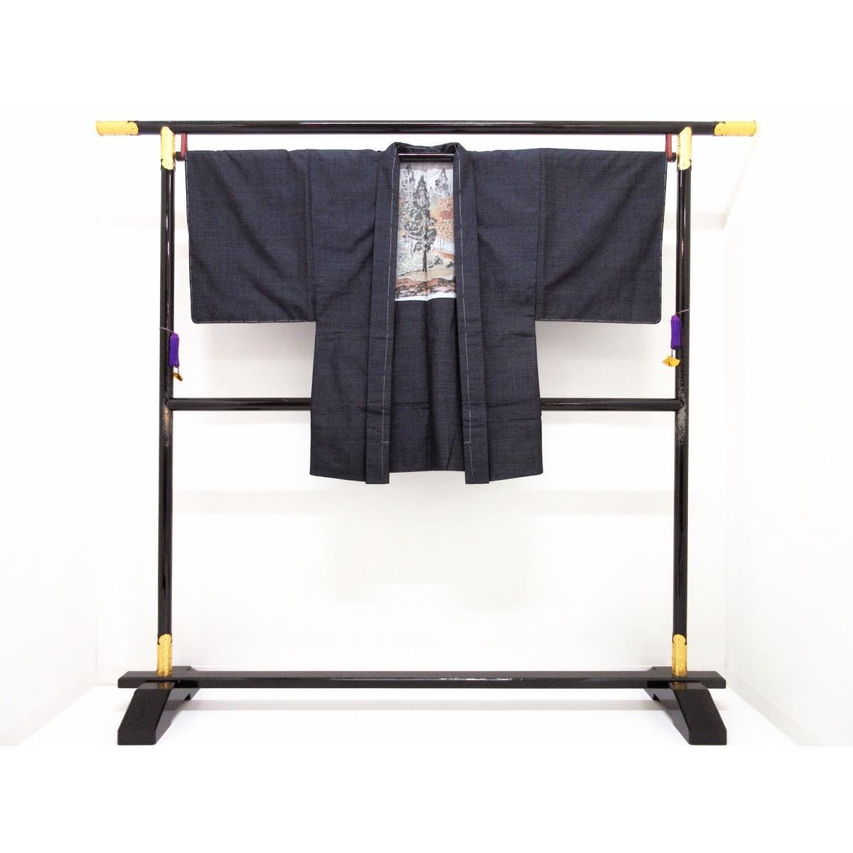 【未使用品】男物　紬織　きもの・羽織　２点セット