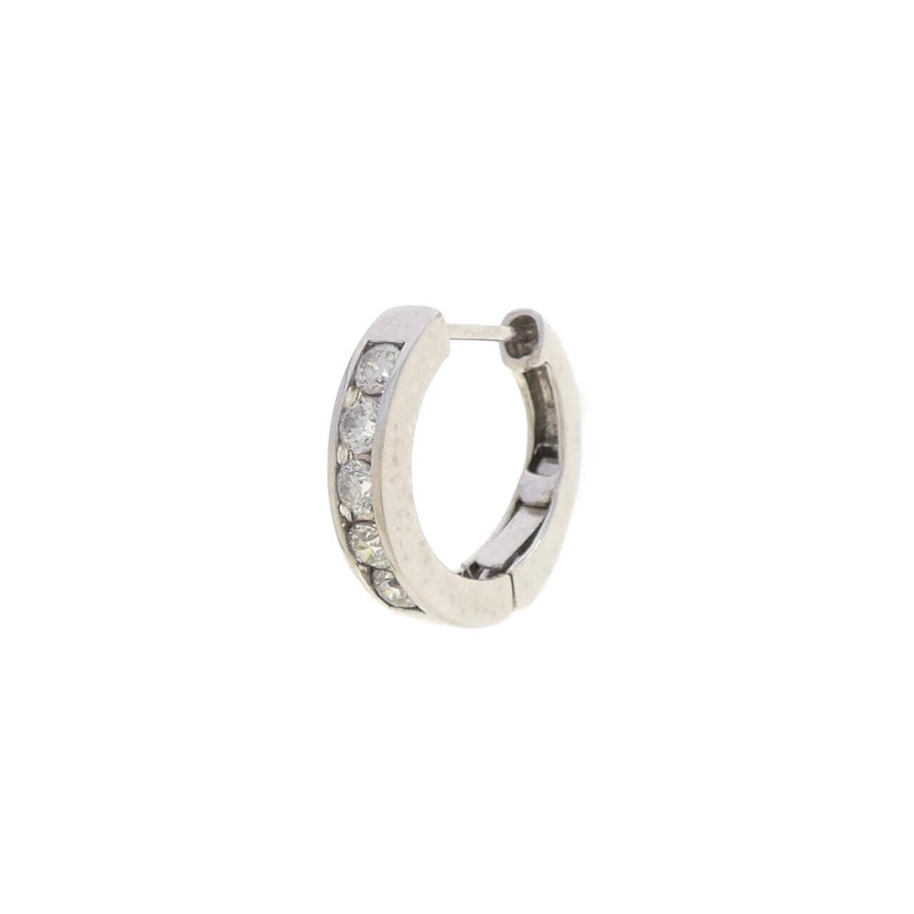 K18WG ダイヤモンド ピアス 0.20CT 片耳