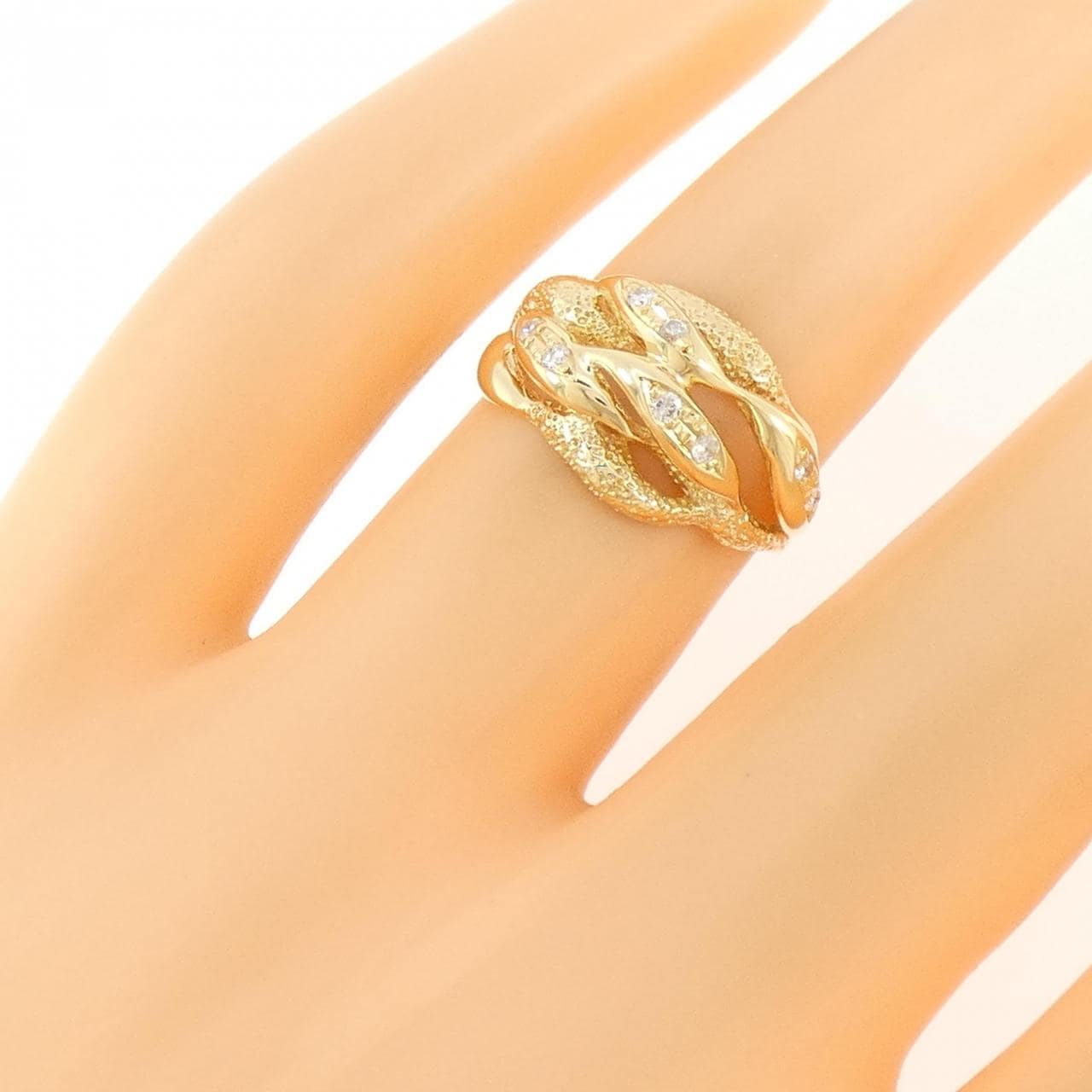 K18YG ダイヤモンド リング 0.08CT