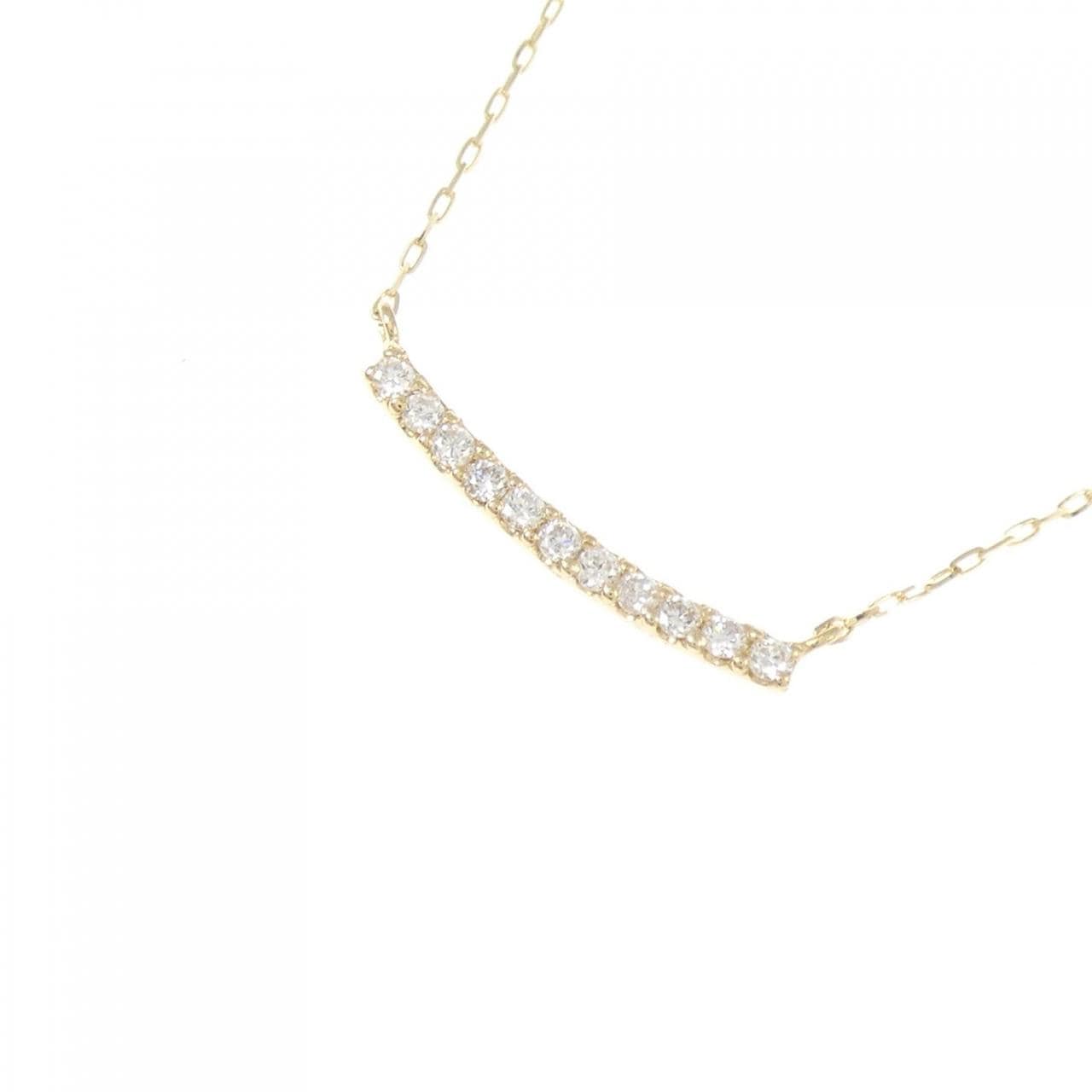 【リメイク】K18YG ダイヤモンド ネックレス 0.10CT