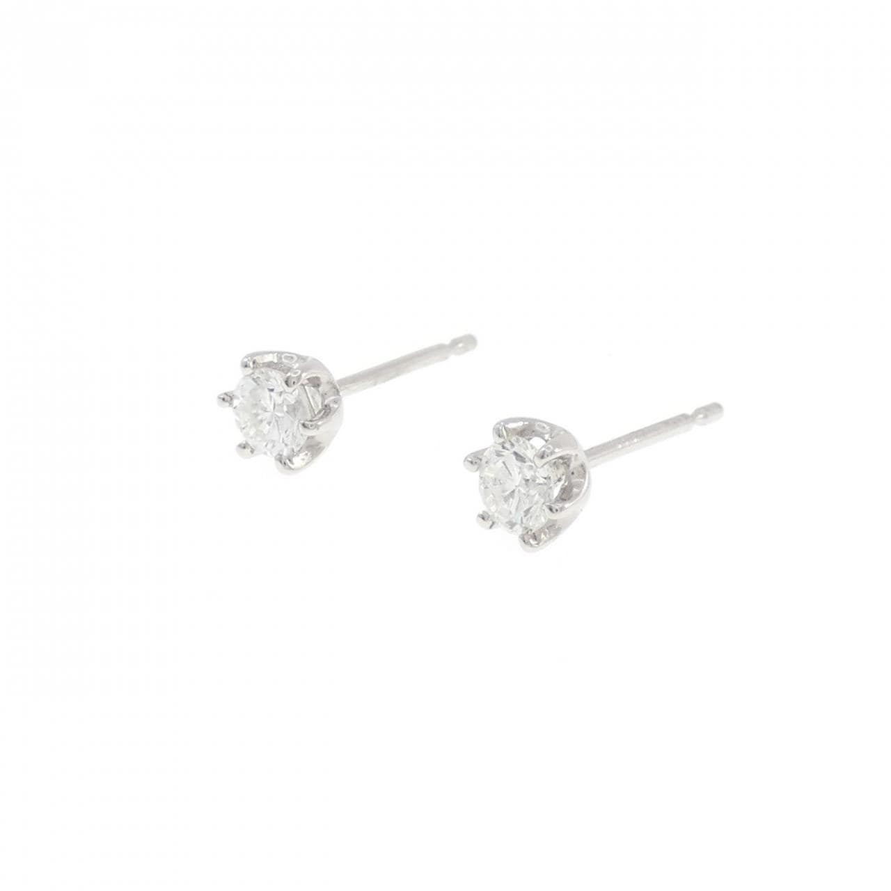 PT900 ソリティア ダイヤモンド ピアス 0.30CT