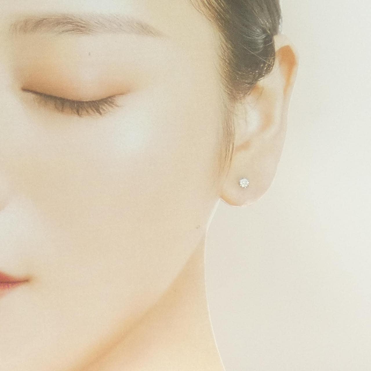 PT900 ソリティア ダイヤモンド ピアス 0.2CT