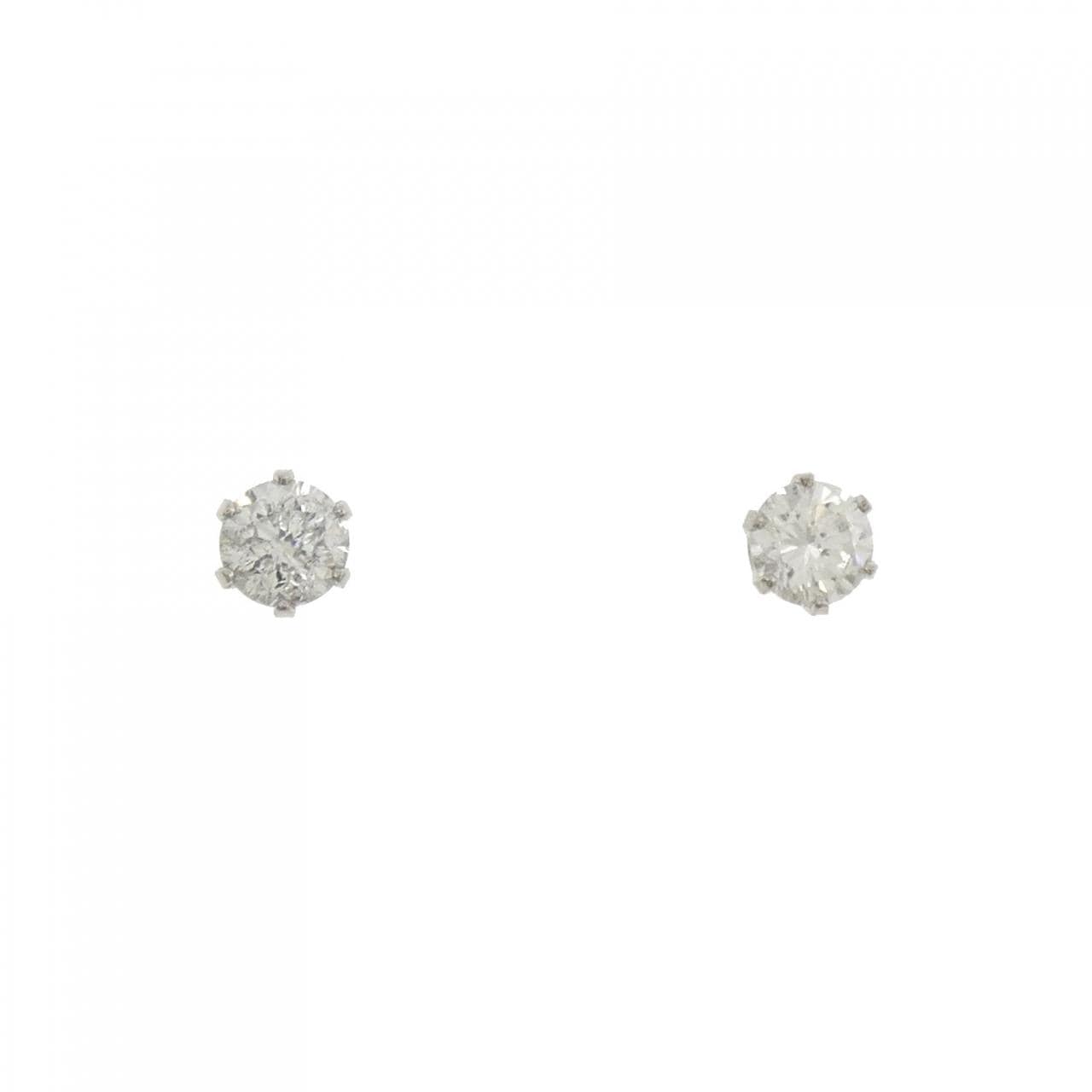 PT900 ソリティア ダイヤモンド ピアス 0.30CT