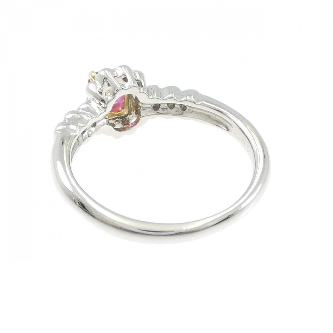 PT900/K18YG レッドベリル リング 0.28CT