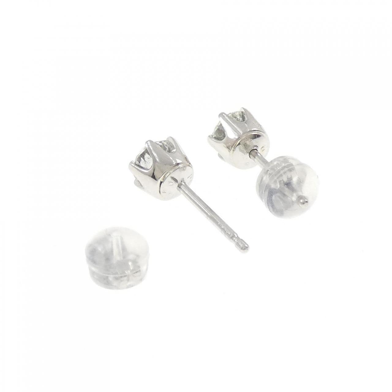 PT/PT900 ソリティア ダイヤモンド ピアス 1.065CT
