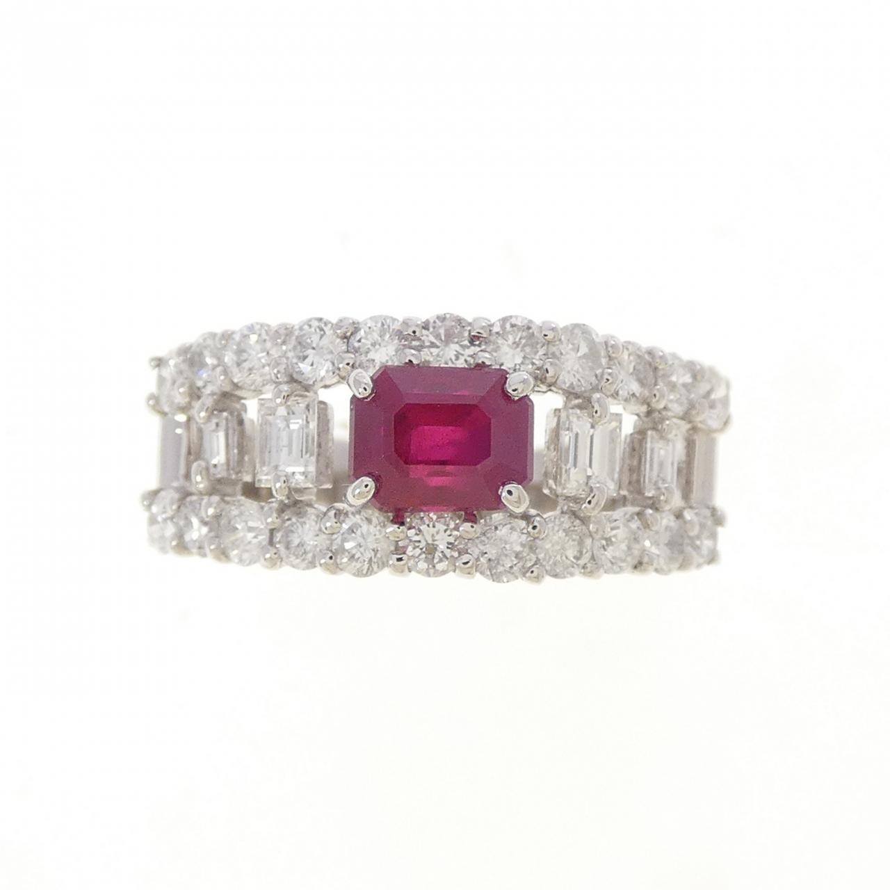 PT900 ルビー リング 1.04CT