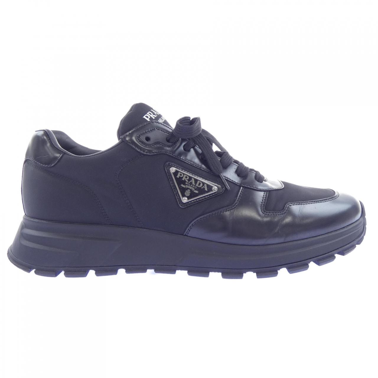 プラダ PRADA ブラッシュドレザースニーカー 2EE369 トライアングルロゴ スニーカー