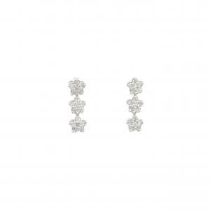 K14WG/K18WG スター ダイヤモンド ピアス 0.30CT