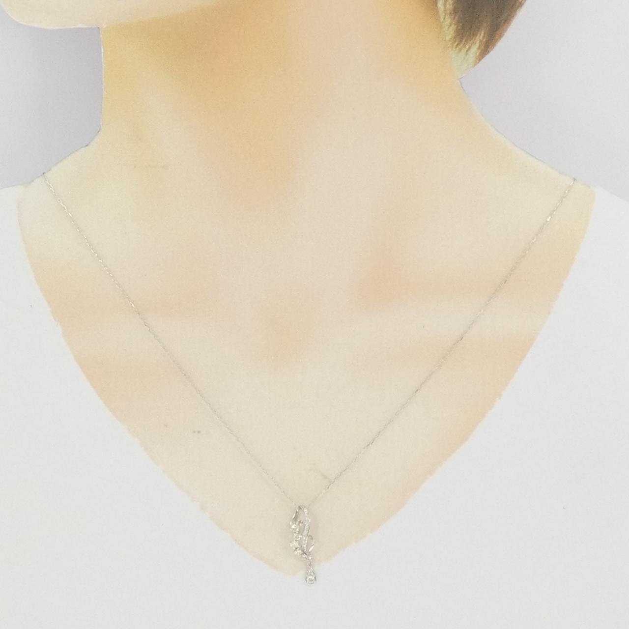 K18WG ダイヤモンド ネックレス 0.30CT