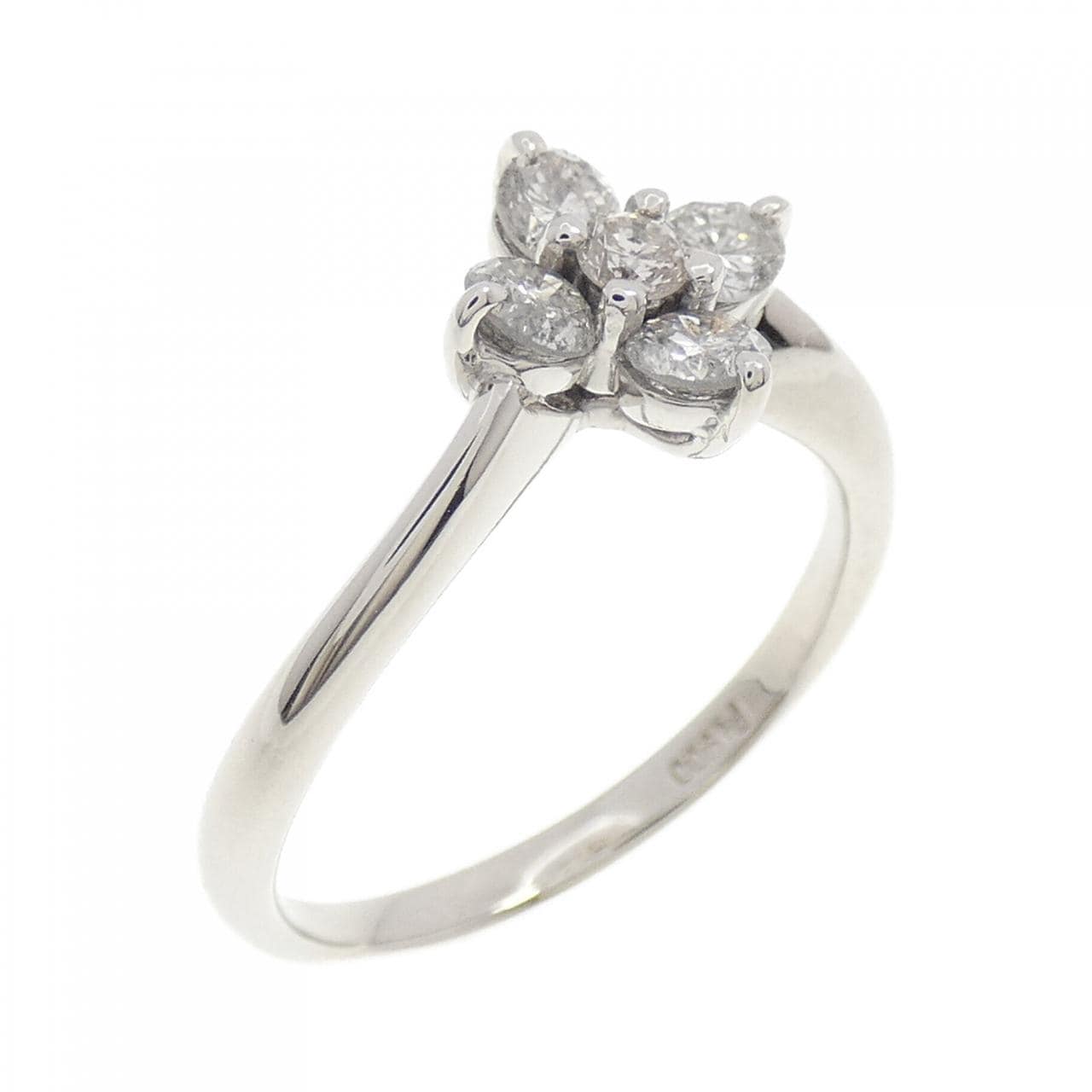 PT900 フラワー ダイヤモンド リング 0.51CT