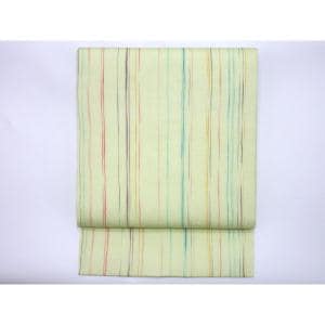 【未使用品】夏名古屋帯　【小千谷縮】全通柄