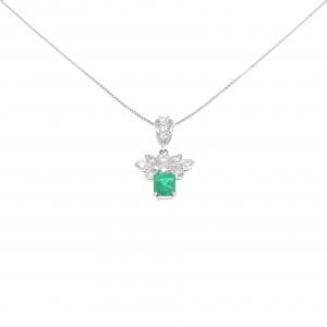 PT900/PT850 エメラルド ネックレス 0.69CT