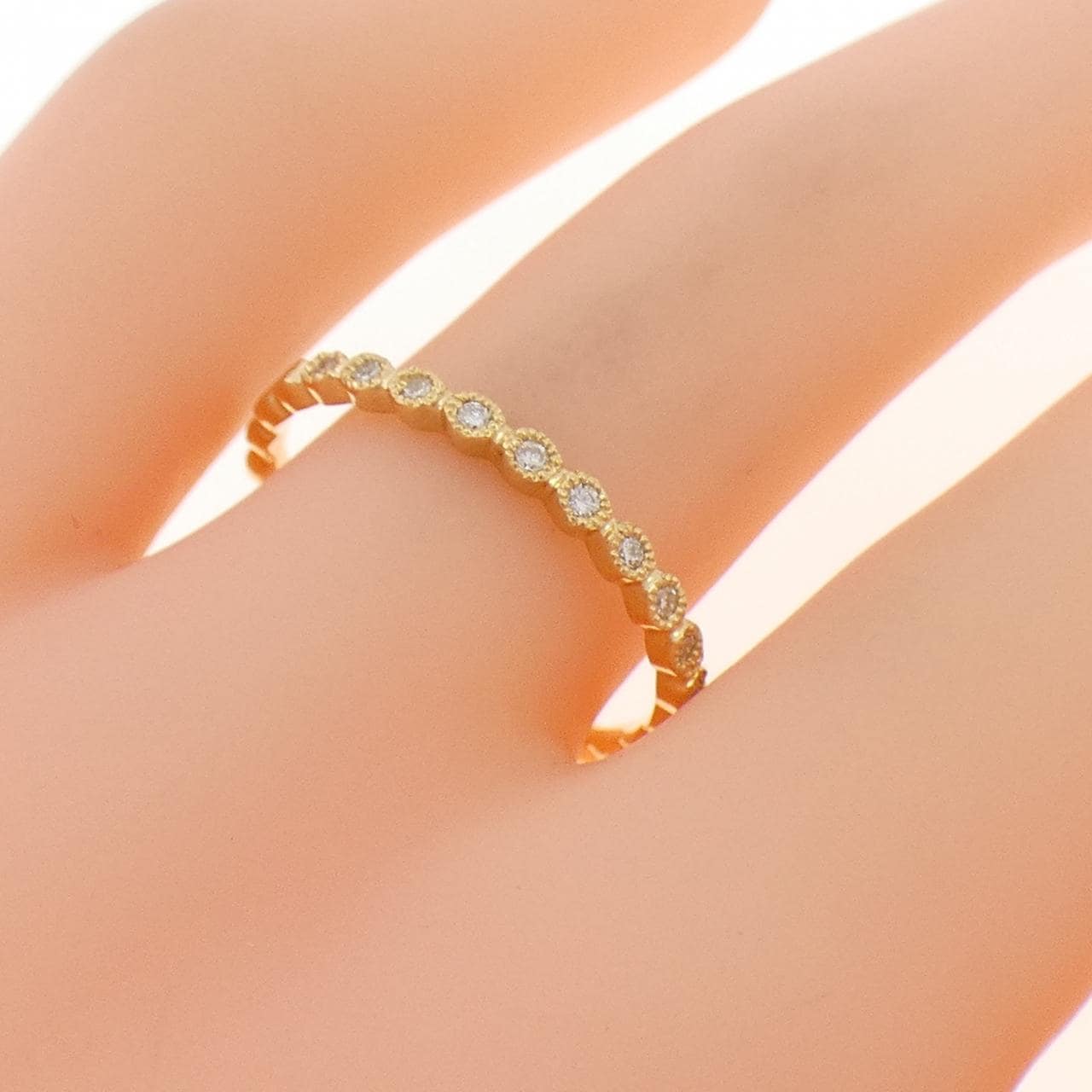 【リメイク】K18YG ダイヤモンド リング 0.10CT