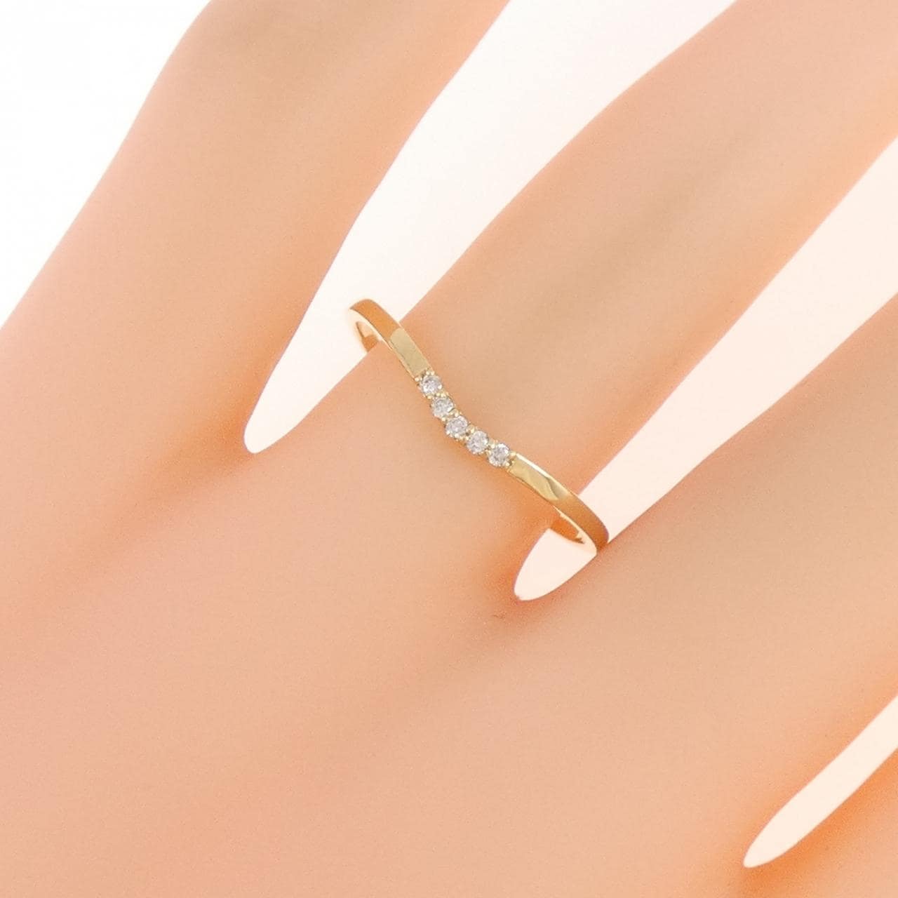 K18YG ダイヤモンド リング 0.03CT