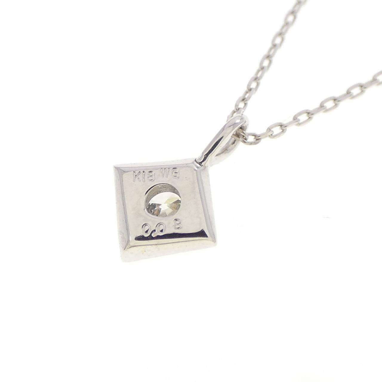 K18WG ダイヤモンド ネックレス 0.08CT