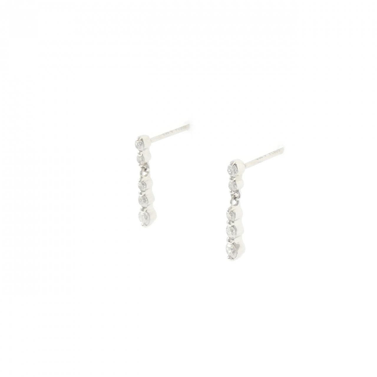 PT900 ダイヤモンド ピアス 0.16CT