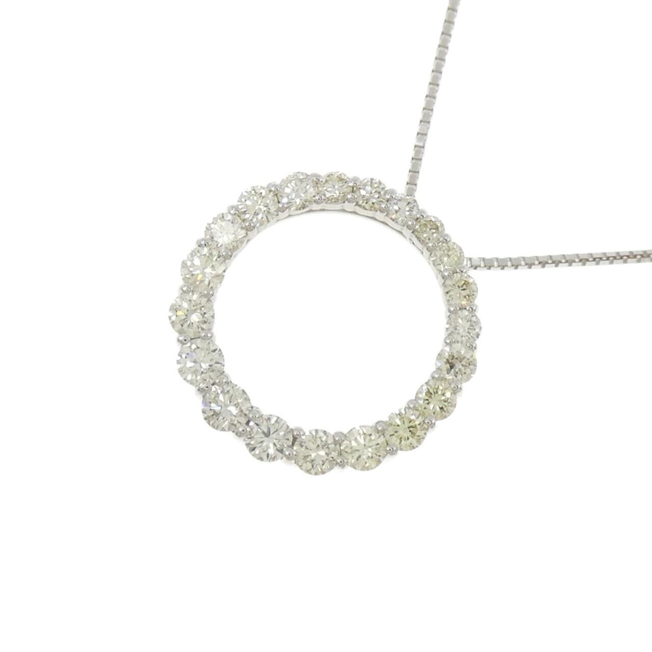 K18WG ダイヤモンド ネックレス 0.80CT