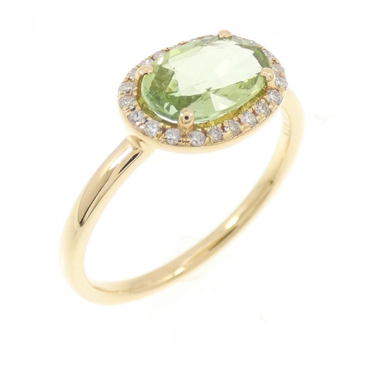 【新品】K18YG トルマリン リング 0.82CT