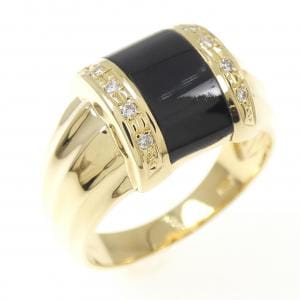 K18YG黑瑪瑙戒指