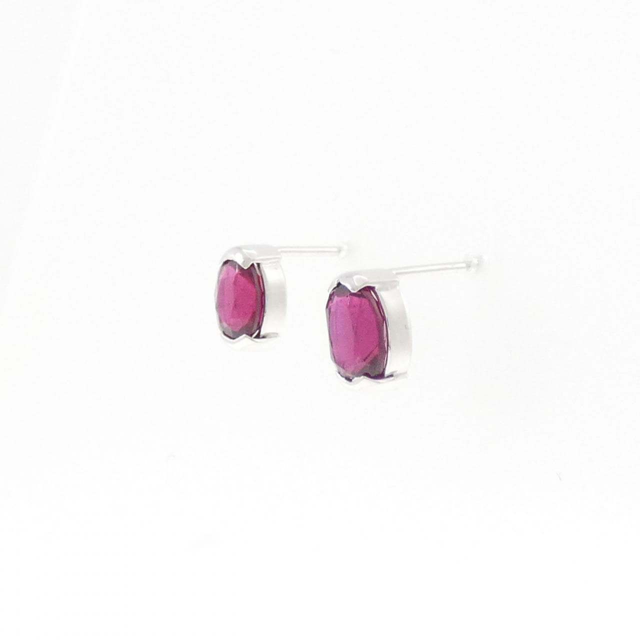 K18WG ルベライトトルマリン ピアス 1.42CT