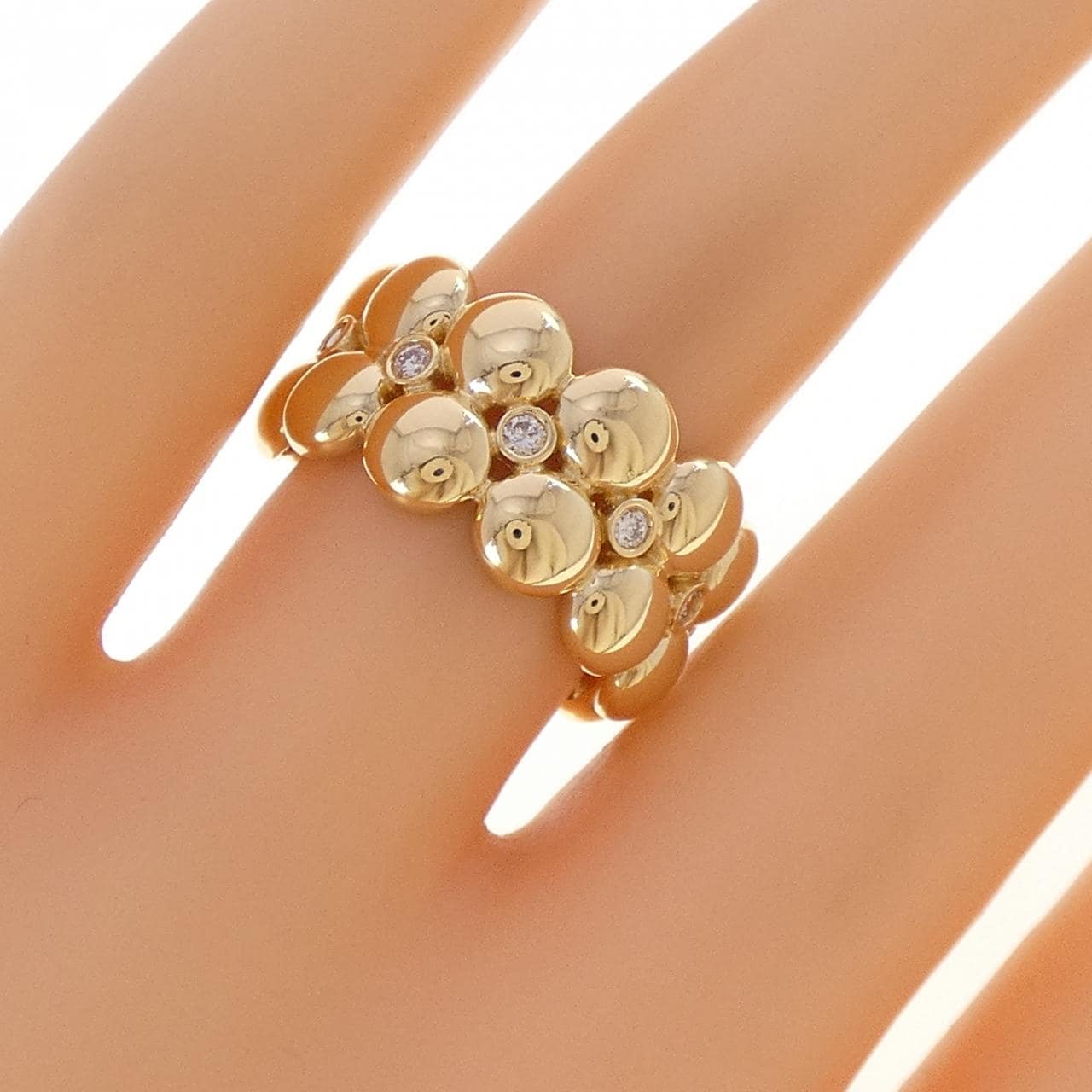 K18YG ダイヤモンド リング 0.13CT