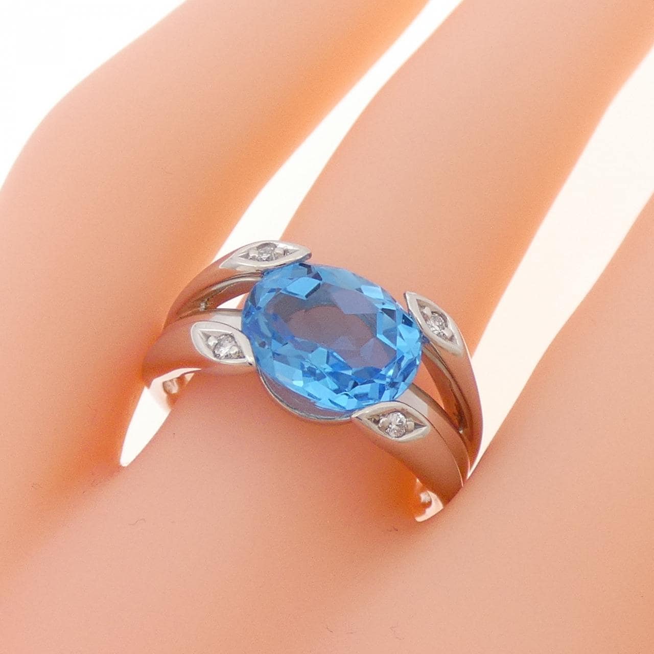 PT900 ブルートパーズ リング 3.36CT