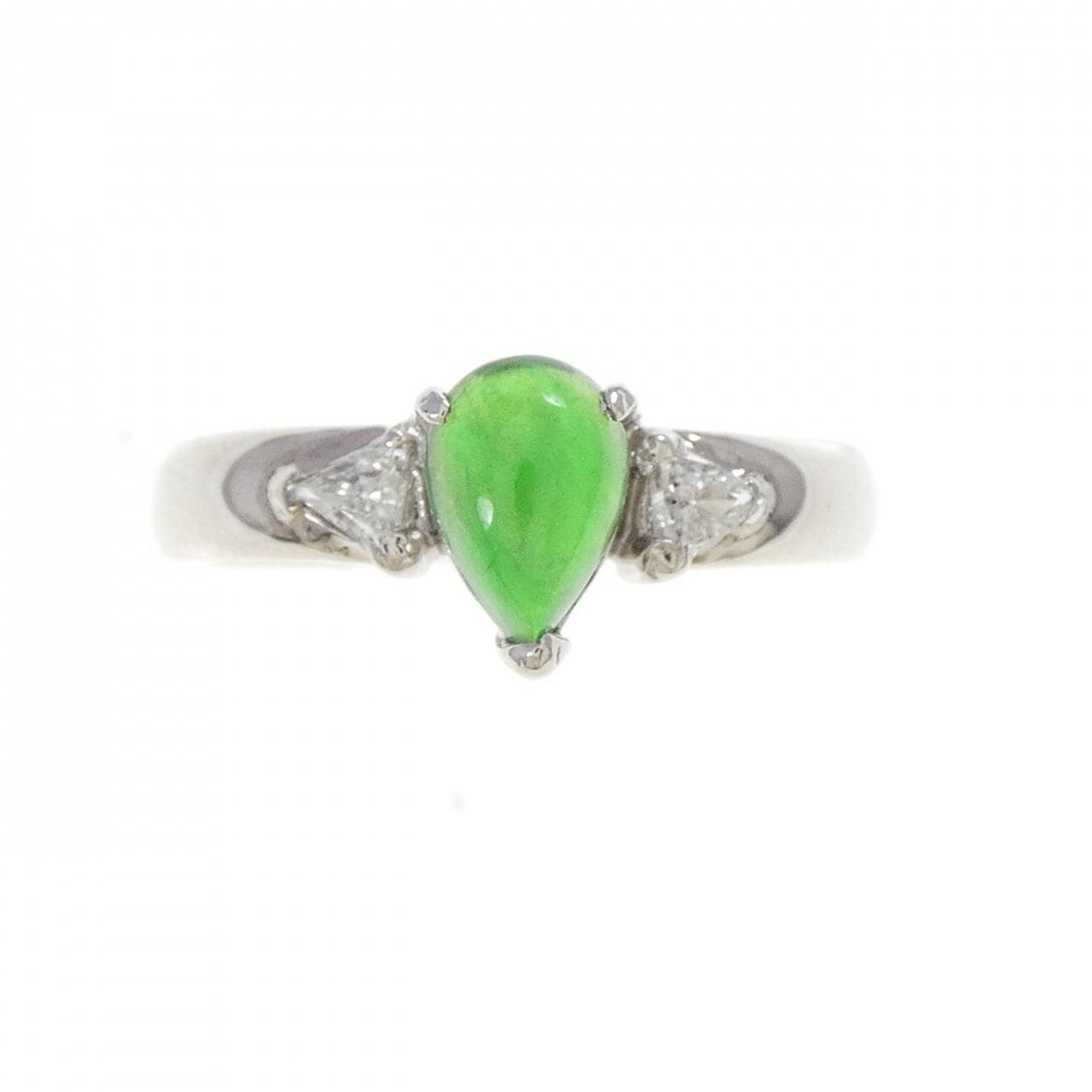 PT900 ヒスイ リング 0.58CT