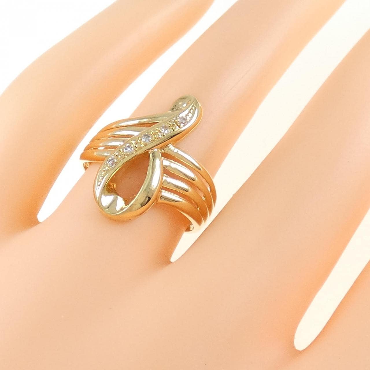 K18YG ダイヤモンド リング 0.03CT
