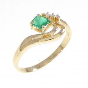 K18YG エメラルド リング