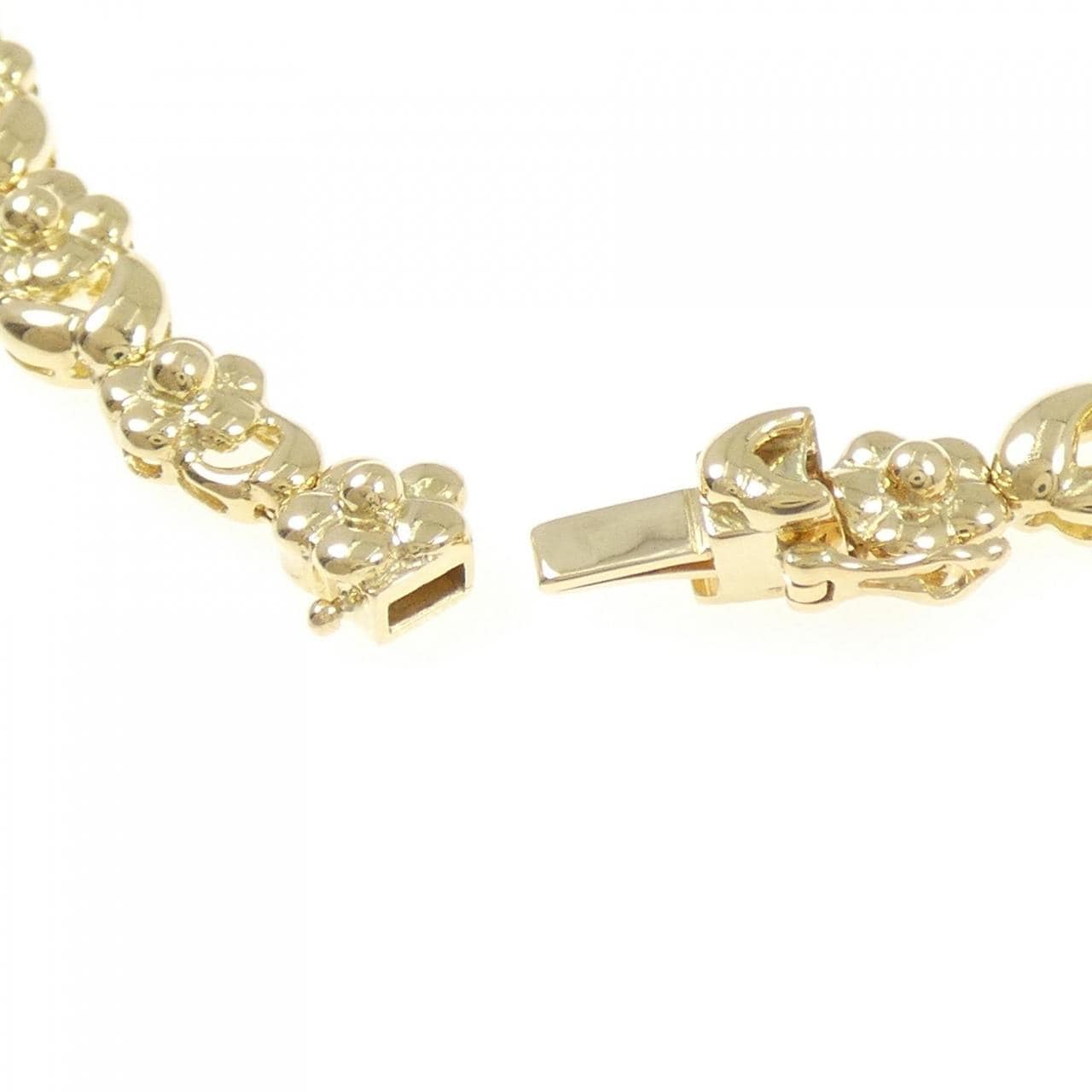 K18YG フラワー ダイヤモンド ネックレス 2.45CT