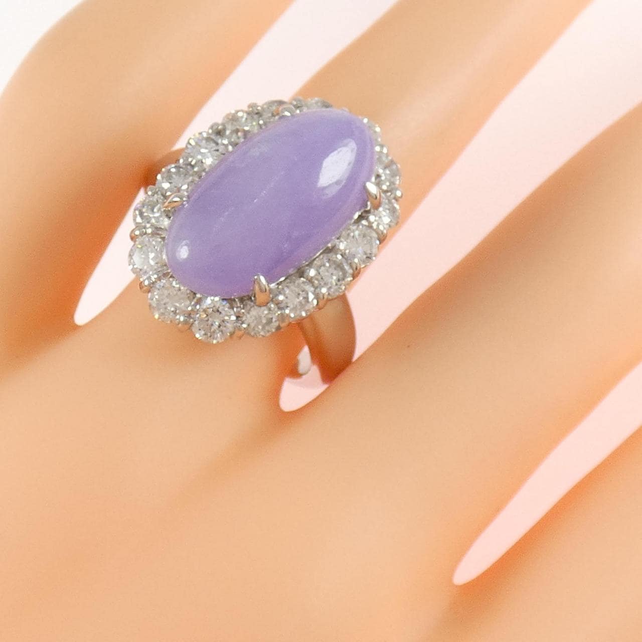 PT900 ラベンダーヒスイ リング 9.161CT