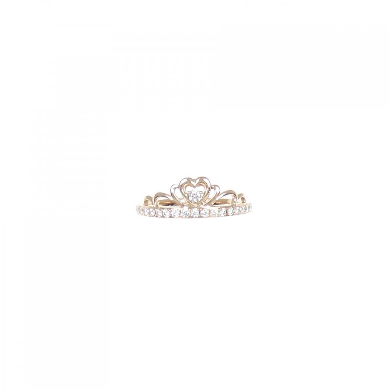 K18PG ハート ダイヤモンド リング 0.075CT