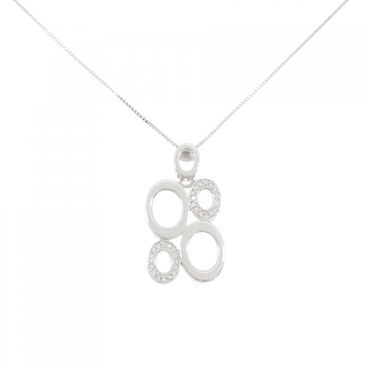 K18WG ダイヤモンド ネックレス 0.20CT