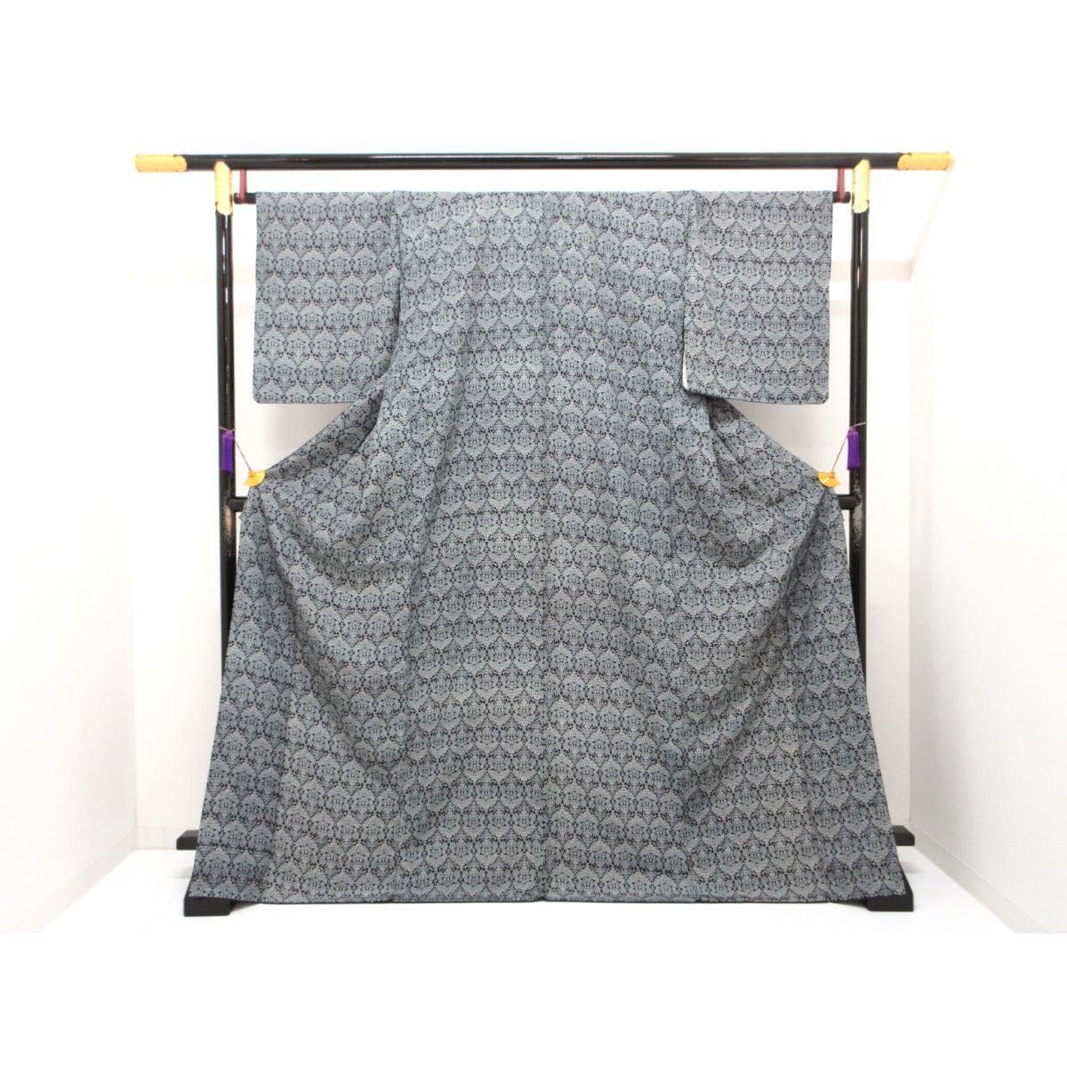 小紋　天然阿波藍　佐藤昭人　身幅２Ｌ寸