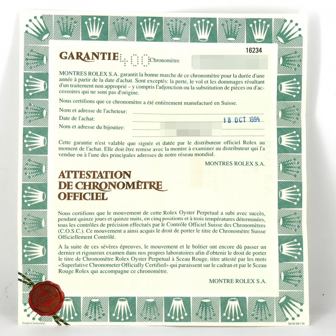 【ノーメンテナンス特価】ロレックス デイトジャスト 16234 SSxWG 自動巻 S番