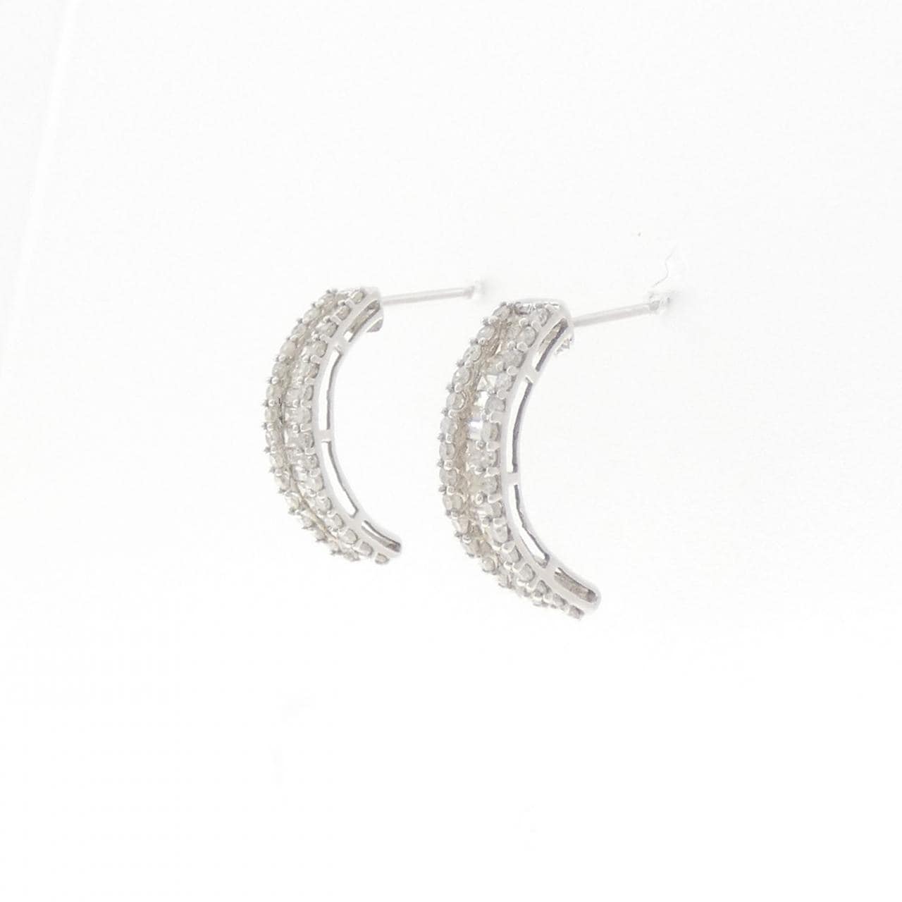 K18WG ダイヤモンド ピアス 0.50CT